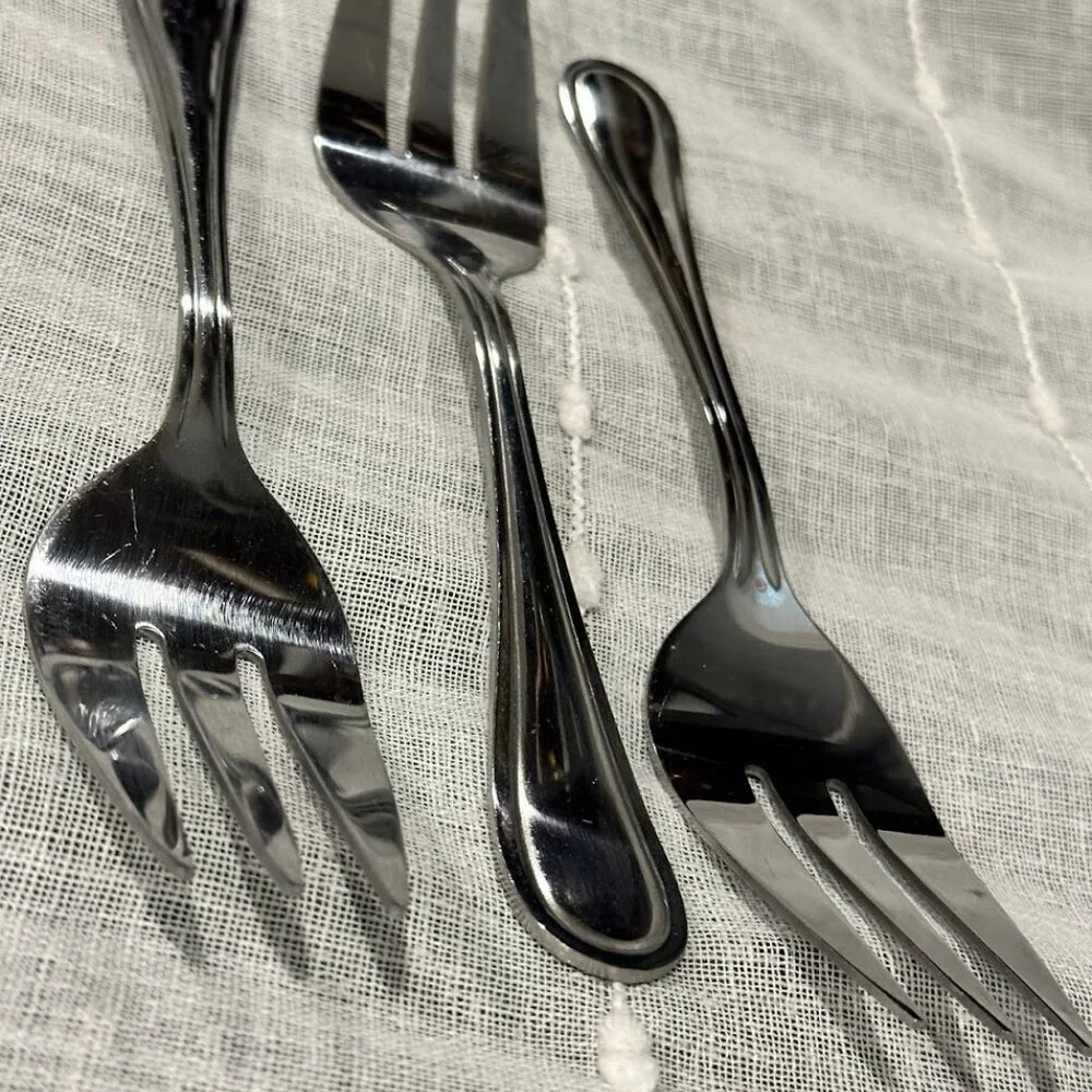 Serving Forks: Stainless, Set of 3, Elegant Serving Utensils, Serving Forks